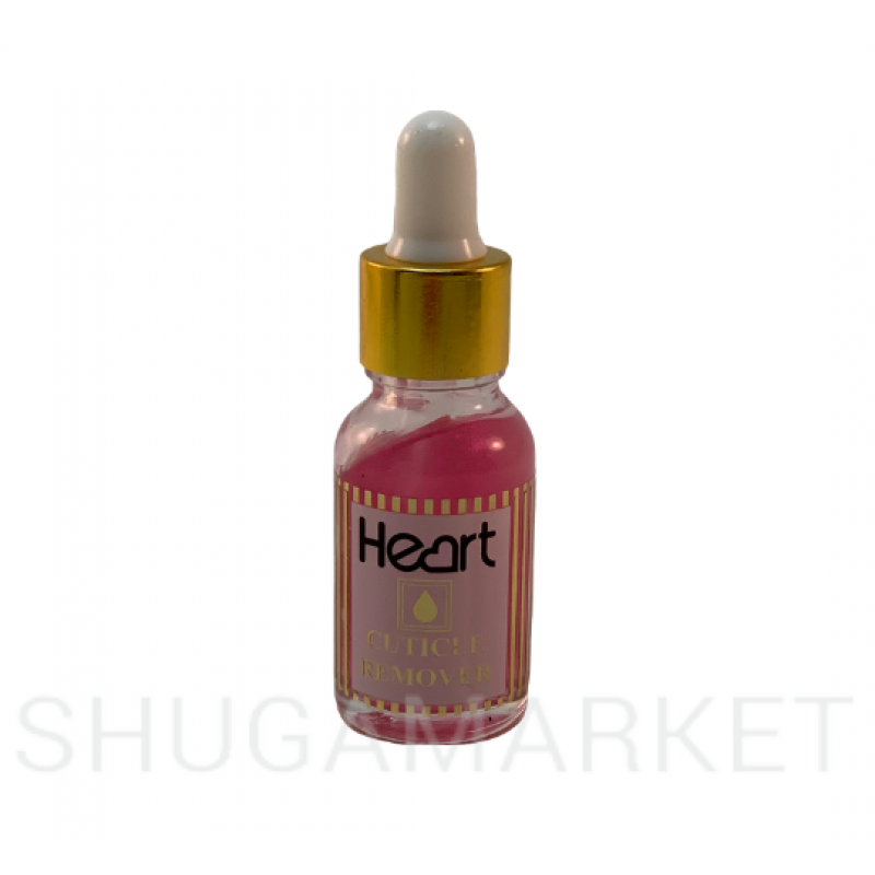 Средство для удаления кутикулы Heart с пипеткой, цвет розовый, 15 мл